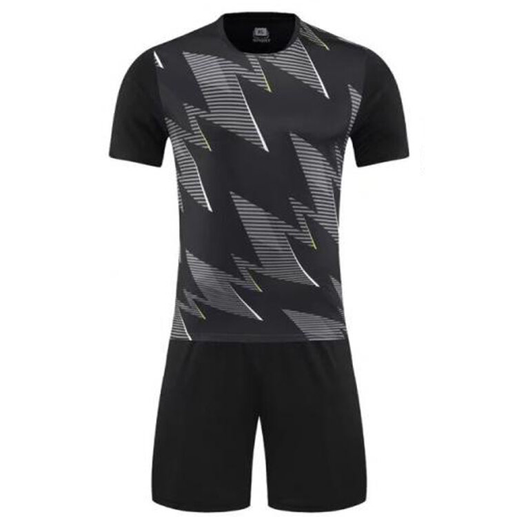 Форма футбольная 6205 black/grey/lime (футболка, шорты) р24 (130-140 см)
