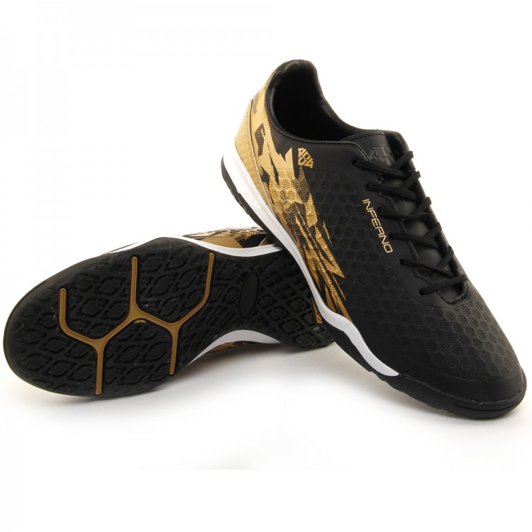 полуботинки кроссовые Inferno Indoor 204А18 black/gold