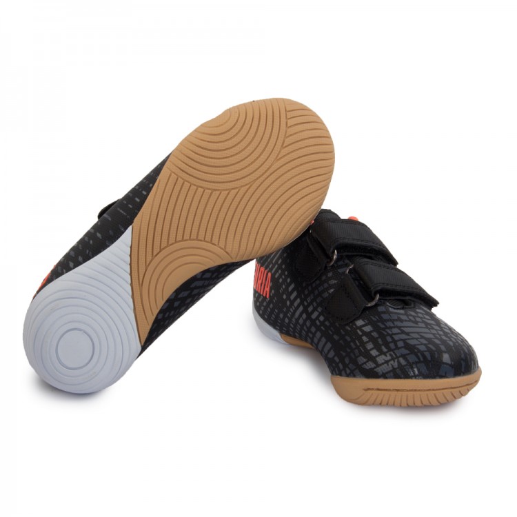 полуботинки кроссовые дет. Furia indoor Velcro 201A10 black / red