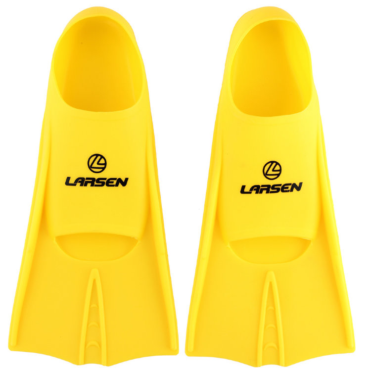 Ласты укороченные силиконовые Larsen 6975 желтый 30-32