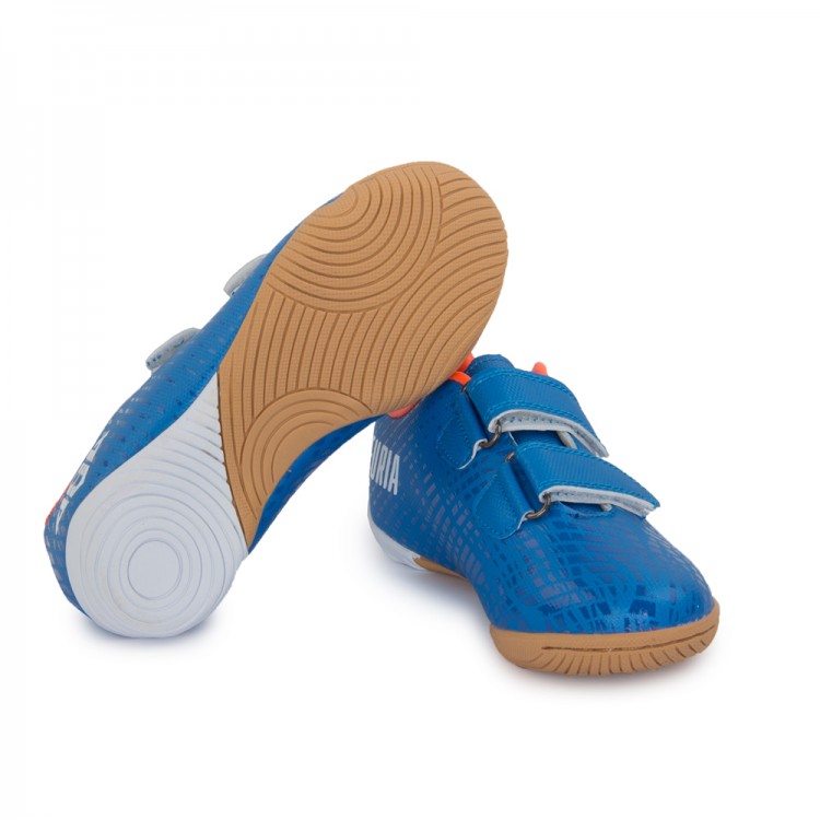 полуботинки кроссовые дет. Furia indoor Velcro 201A10 blue / red