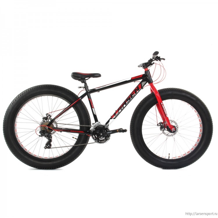 Велосипед Larsen Big Boy Black/Red  21ск, (18,26") черный/красный