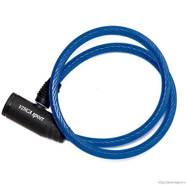 Замок велосипедный (D8mm) Vinca Sport VS 101.101 синий 0,65м