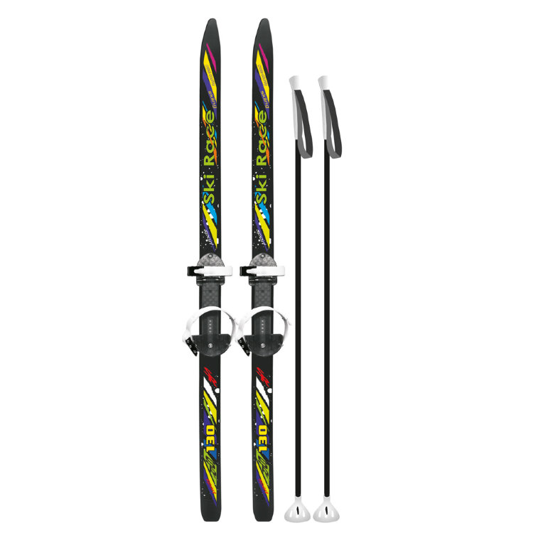 Лыжи детские Ski Race 130/100см с креплением и палками