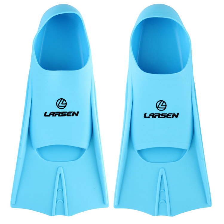 Ласты укороченные силиконовые Larsen 6975 голубой 36-38