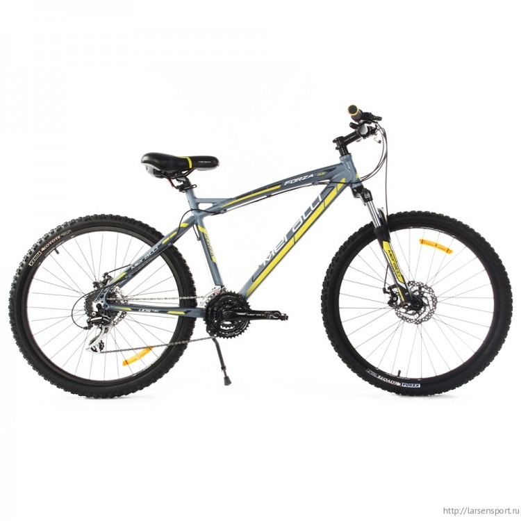 Велосипед Meratti Forza Due Gray/Yellow 24ск, 26 серый / желтый