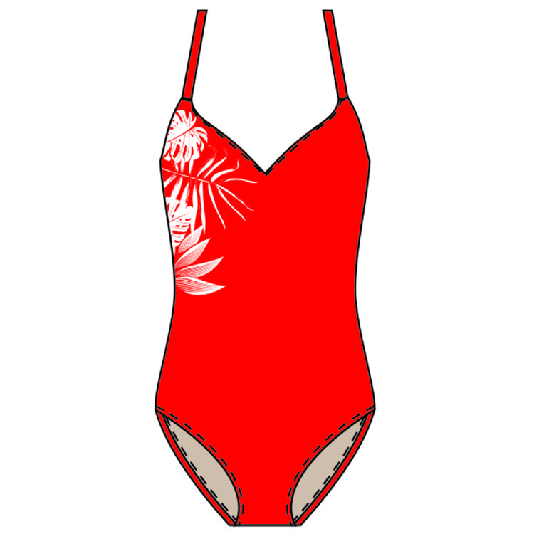 купальник жен. M15S5 - 5781 fiery red