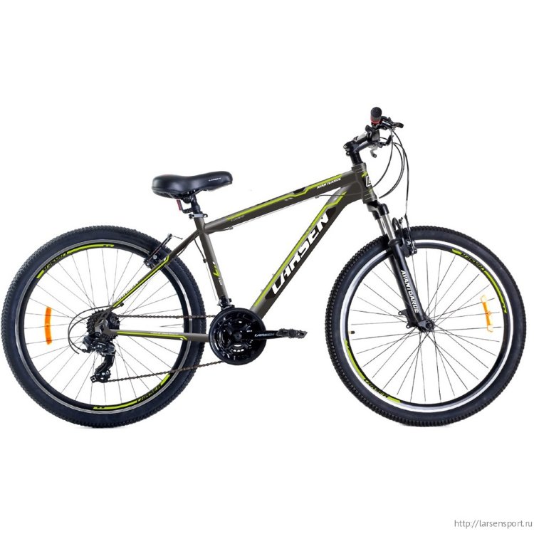 Велосипед Larsen Avantgarde 27,5" 21ск, графитовый/салатовый