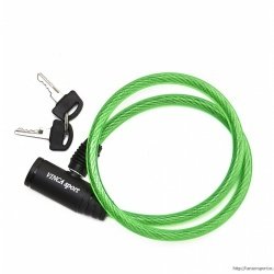 Замок велосипедный (D8mm) Vinca Sport VS 102.102 зеленый 1,2м