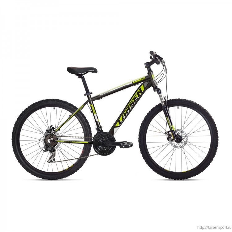 Велосипед Larsen Avantgarde 1.0  (17,26") Disc Black/Lime 21ск, 26 черный / салатовый