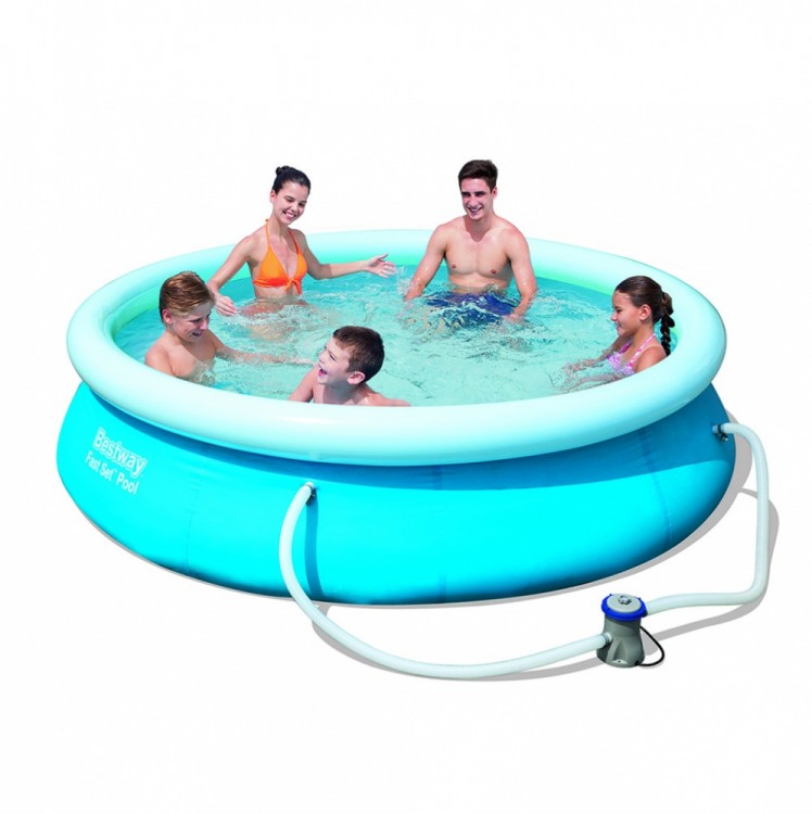 Бассейн круглый надувной Bestway 57270 (ф-тр 58381, к-дж 58093) р305х76см, 3638л