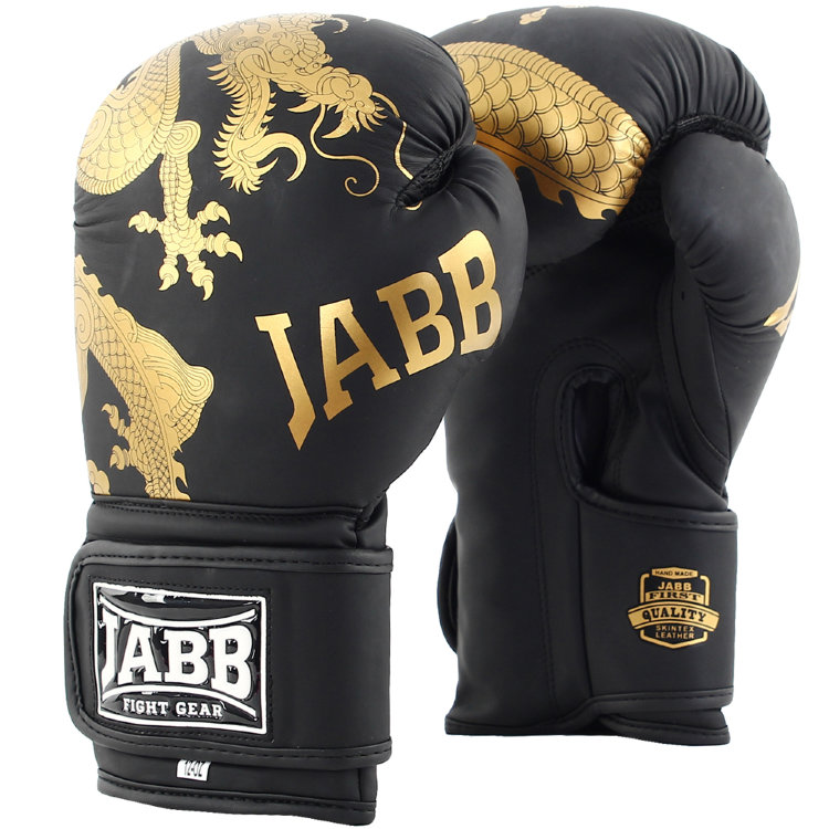 Перчатки бокс.(иск.кожа) Jabb JE-4070/Asia Gold Dragon черный 12ун.