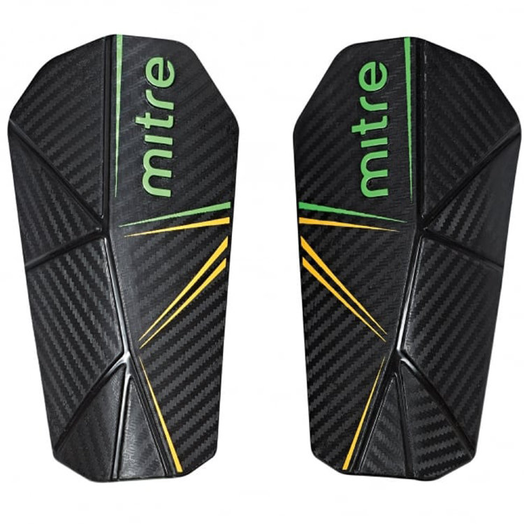 Щитки футбольные Mitre DELTA SLIP S80005BGY blk/crn/ylw без голеностопа L