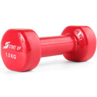 Гантель виниловая Start Up HD1200 1,5 кг красный
