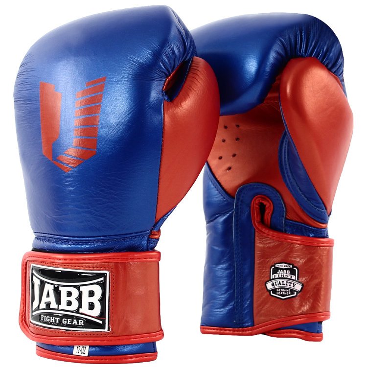 Перчатки бокс.(нат.кожа) Jabb JE-4069/Eu Fight синий/красный 10ун.