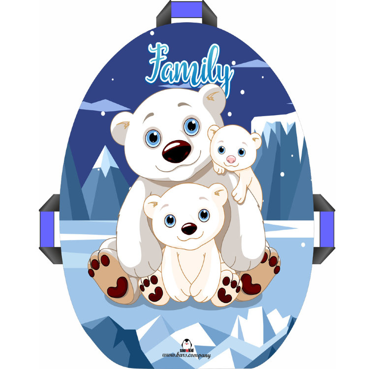 Санки-ледянка мягкая "Snowkid" 50 см Family Медведи