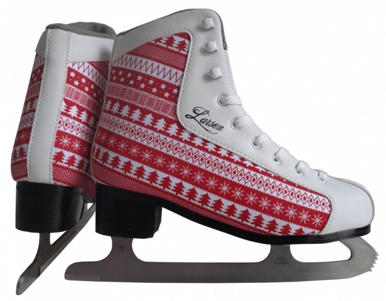 Коньки фигурные Larsen Red Flake красный р35