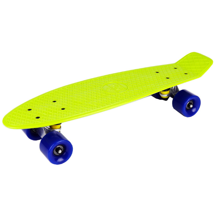 Доска-круизер Vinca Sport DS 01 lime/blue, дека 22,5*6", колеса PU