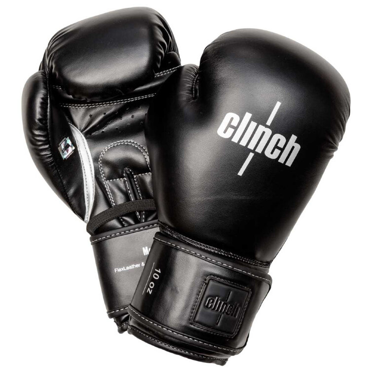 Перчатки боксерские Clinch Fight 2.0 C137 черные 12 ун