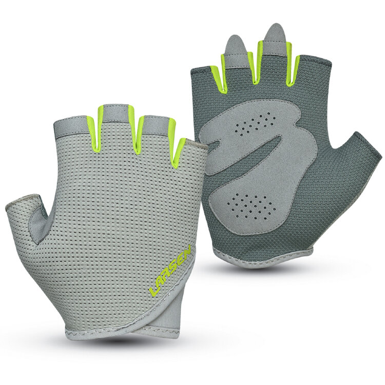 Перчатки для фитнеса Larsen  04-22Grey/Lime
