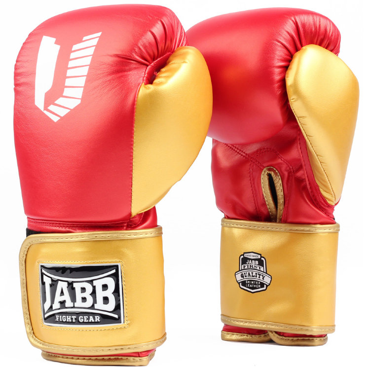 Перчатки бокс.(иск.кожа) Jabb JE-4081/US Ring красный/золото 8ун.