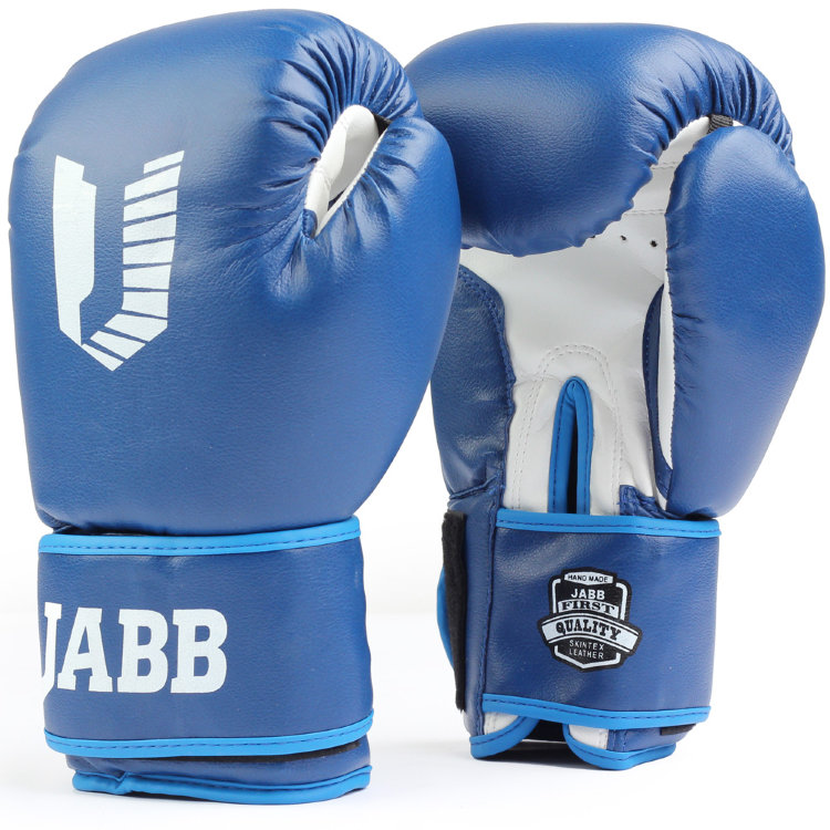 Перчатки бокс.(иск.кожа) Jabb JE-4068/Basic Star синий 10ун.