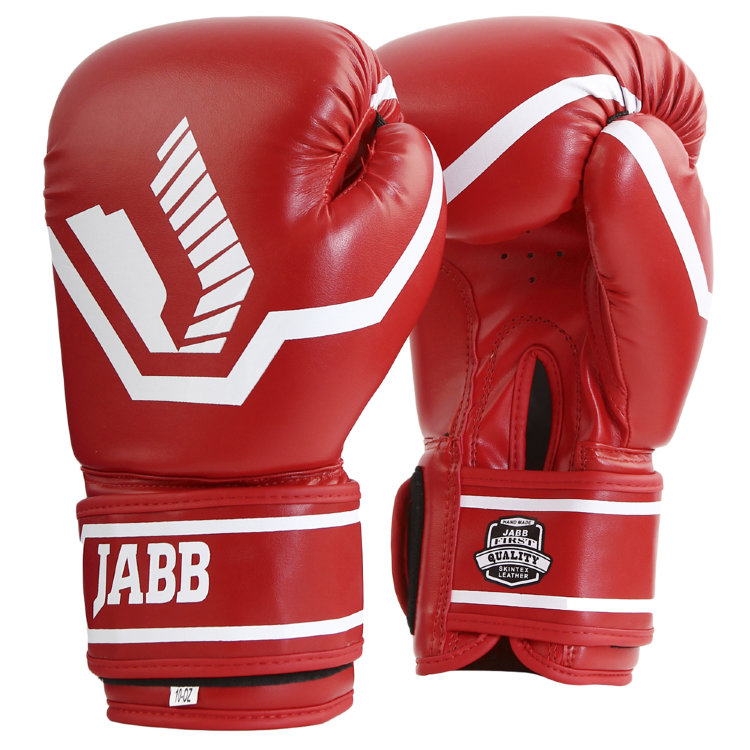 Перчатки бокс.(иск.кожа) Jabb JE-2015/Basic 25 красный 6ун.