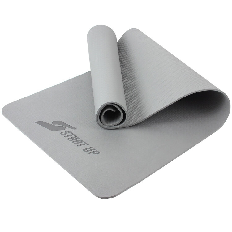 Коврик для фитнеса и йоги Start Up TPE ZH-02 Grey р183х61х0,6см