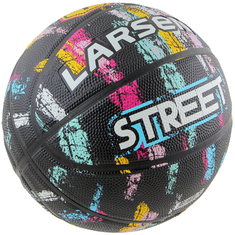 Мяч баскетбольный Larsen Street black/paint, р7, резина