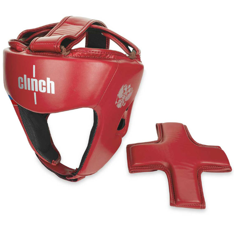 Шлем боксерский Clinch Olimp Dual C113 красный р. M