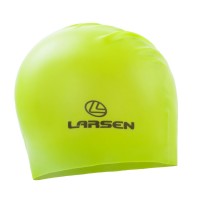 Шапочка плавательная Larsen LS77, силикон, лайм