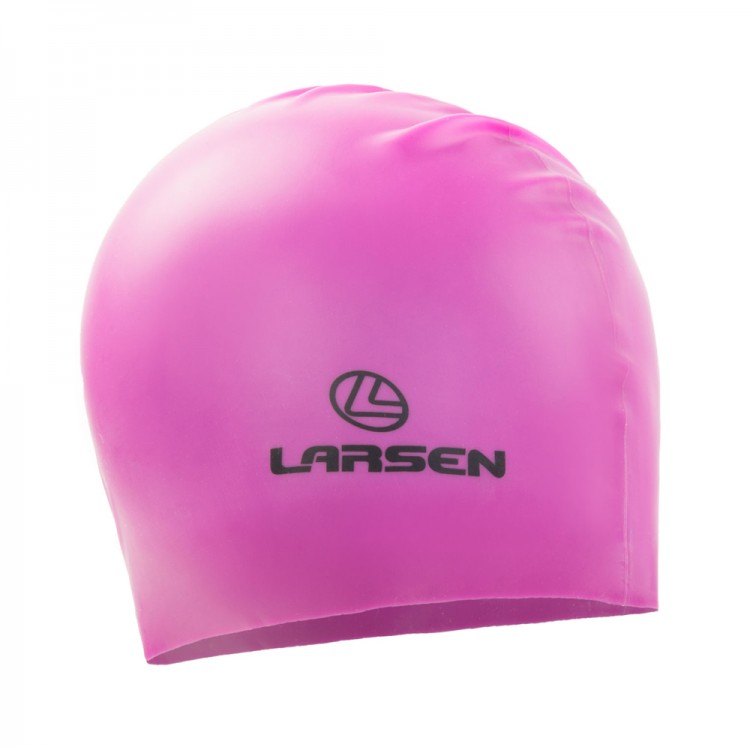Шапочка плавательная Larsen LS78, силикон, розовый неон