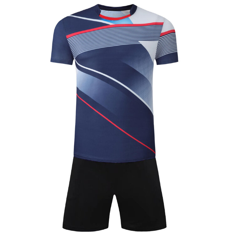 Форма волейбольная 6206  white/black/blue/red (футболка, шорты) 4XL (185-190 см)
