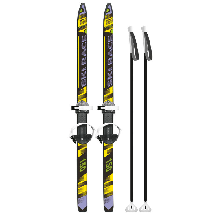 Лыжи детские Ski Race 150/110см с креплением и палками