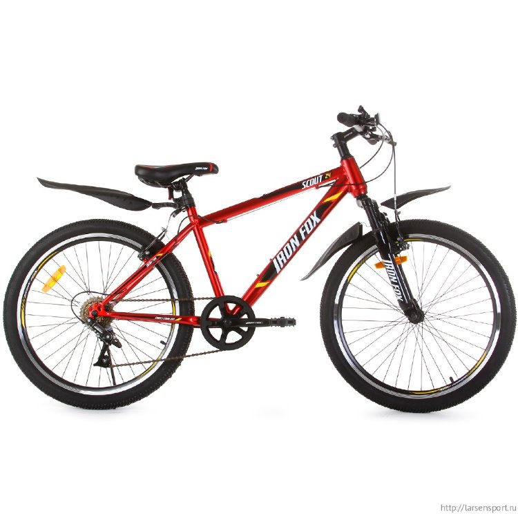 Велосипед Iron Fox Scout 24" 6ск, красный/чёрный