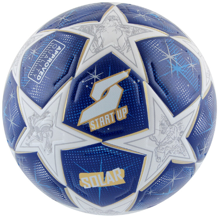 Мяч футбольный Start Up Solar white/blue, р5, пу