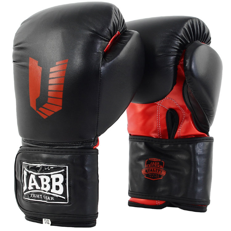 Перчатки бокс.(иск.кожа) Jabb JE-4081/US Ring черный 14ун.