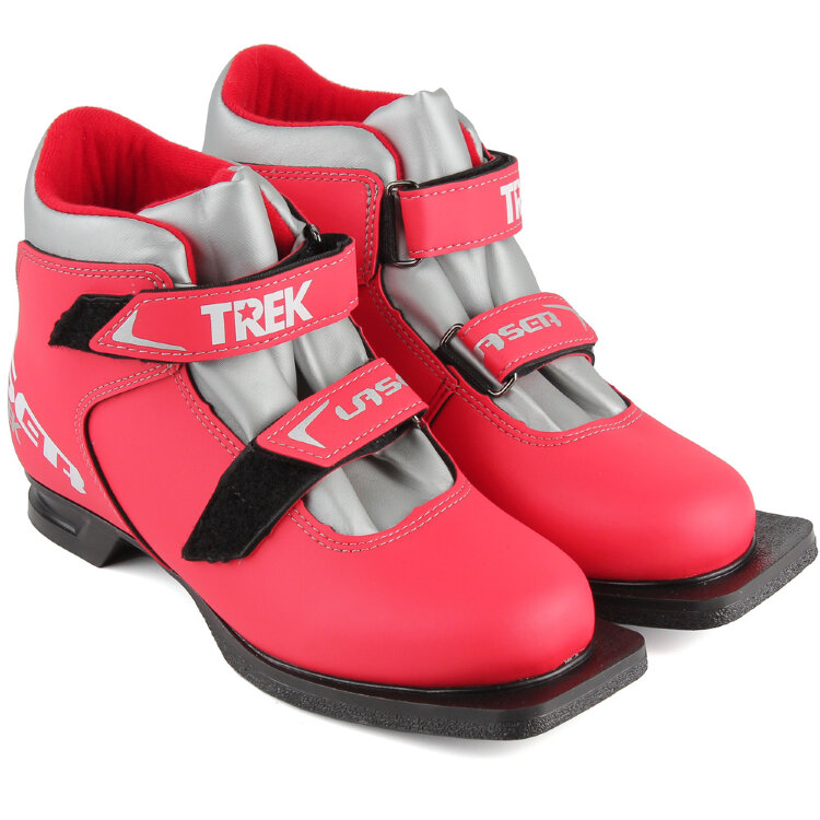 Ботинки лыжные детские TREK Laser3 NN75 красный/ лого серебро