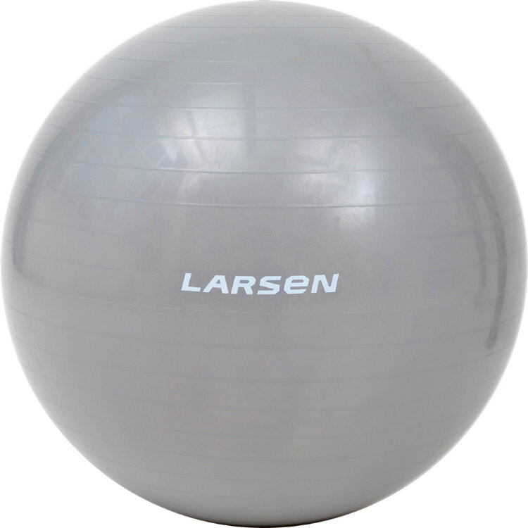 Мяч гимнастический с насосом Larsen HG-3 серебристый 75 см