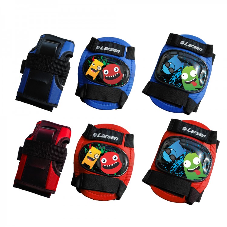 Защита роликовая Larsen Monsters красный L